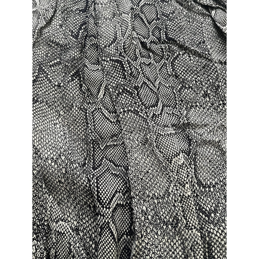 Anthropologie Maeve Annette Snake Print Pleated Midi Skirt Size 14 Tie Waist - Picture 6 of 9